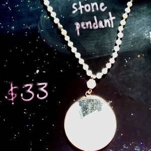 Beautiful Turqouise Stone Pendant ( Looks like moon ! ) ☪ 🎑 😊